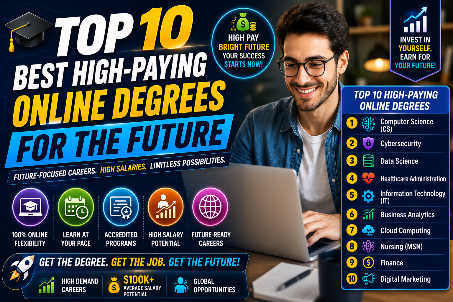 Top 10 Best High-Paying Online Degrees For The Future